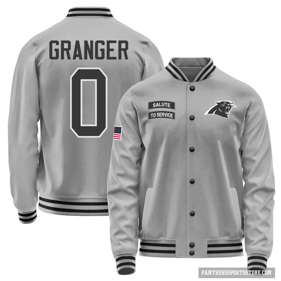 Men's ＃0 Colin Granger Carolina Panthers Gray Salute to Service Performance Jacket