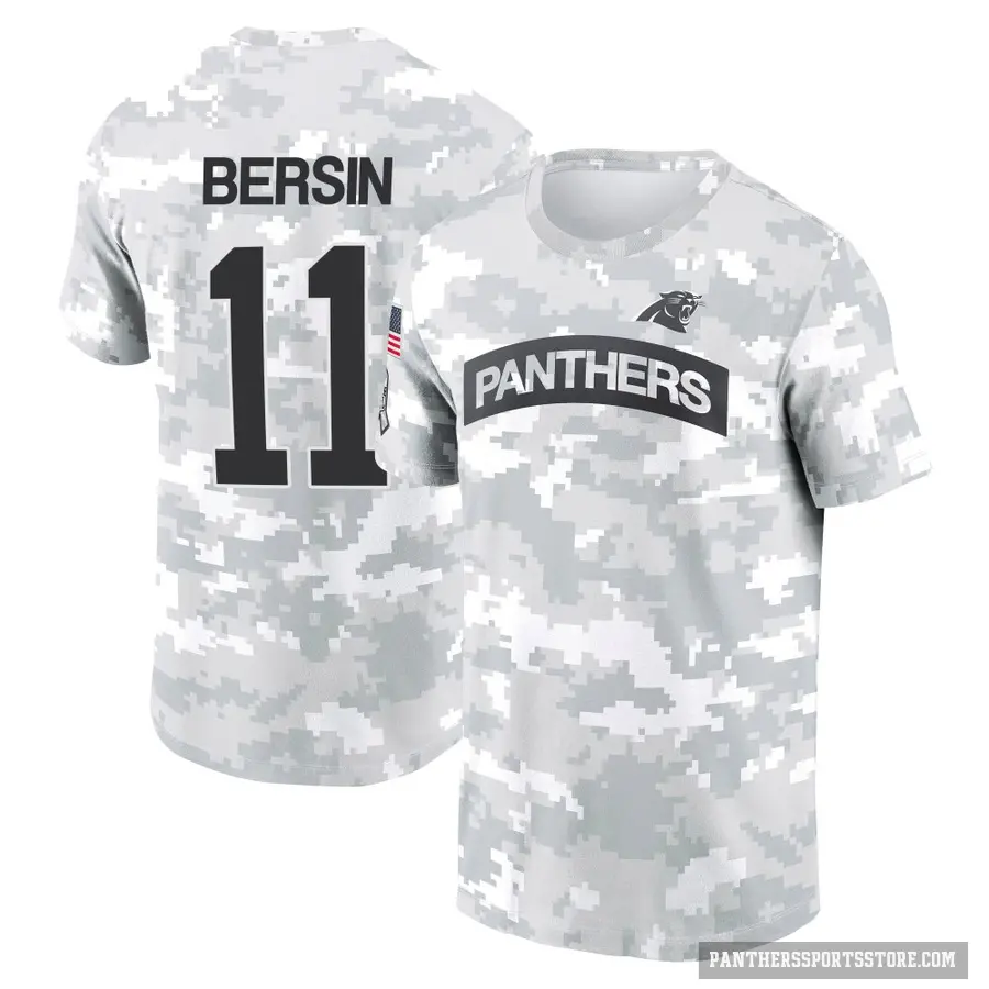 Men's ＃11 Brenton Bersin Carolina Panthers Camo Arctic 2024 Salute to Service Performance T-Shirt