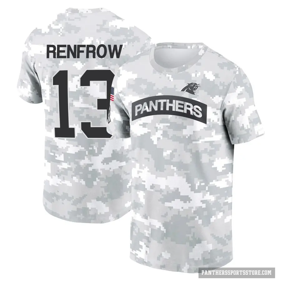 Men's ＃13 Hunter Renfrow Carolina Panthers Camo Arctic 2024 Salute to Service Performance T-Shirt
