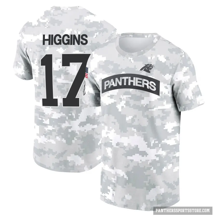 Men's ＃17 Rashard Higgins Carolina Panthers Camo Arctic 2024 Salute to Service Performance T-Shirt