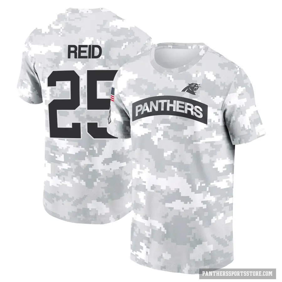 Men's ＃25 Eric Reid Carolina Panthers Camo Arctic 2024 Salute to Service Performance T-Shirt