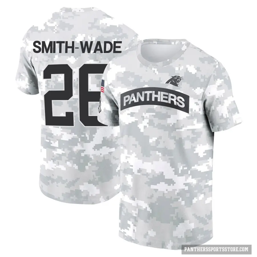 Men's ＃26 Chau Smith-Wade Carolina Panthers Camo Arctic 2024 Salute to Service Performance T-Shirt