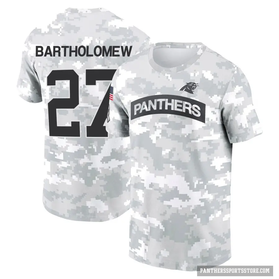 Men's ＃27 Shemar Bartholomew Carolina Panthers Camo Arctic 2024 Salute to Service Performance T-Shirt
