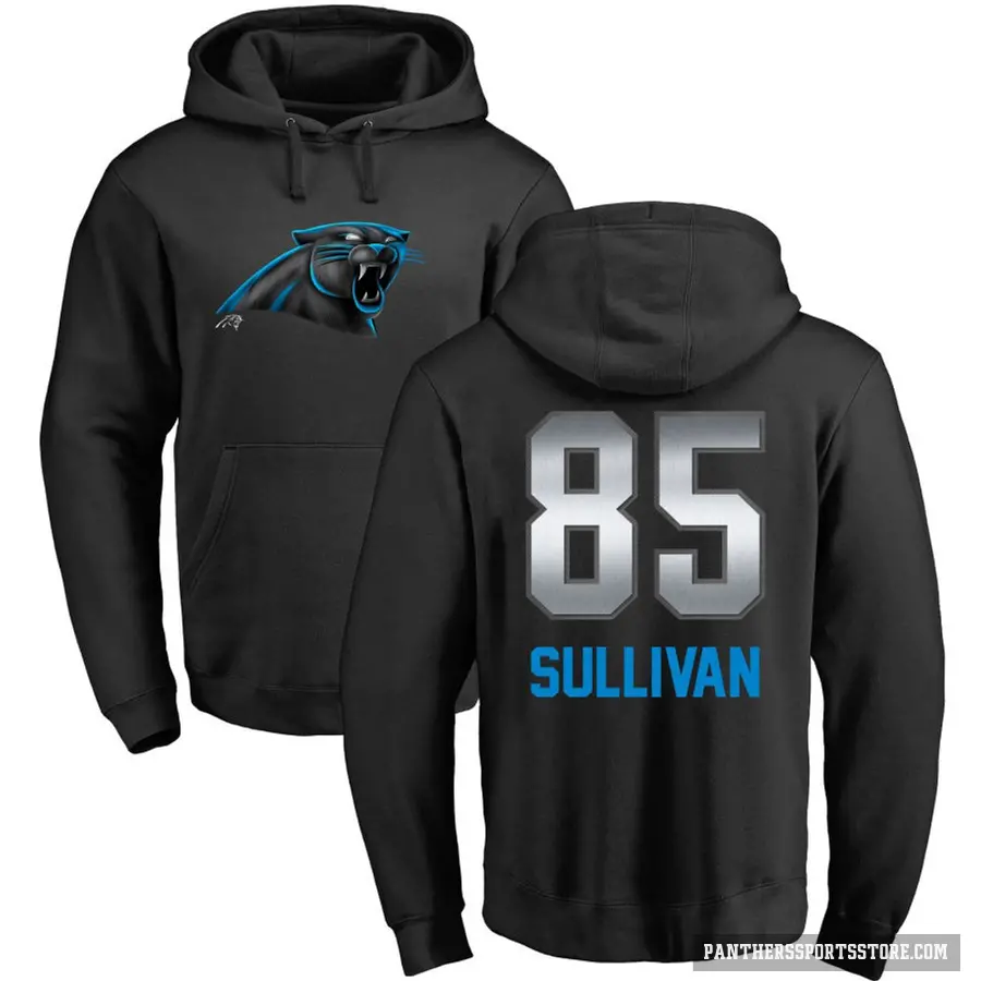 Men's ＃85 Stephen Sullivan Carolina Panthers Black Midnight Mascot Pullover Hoodie