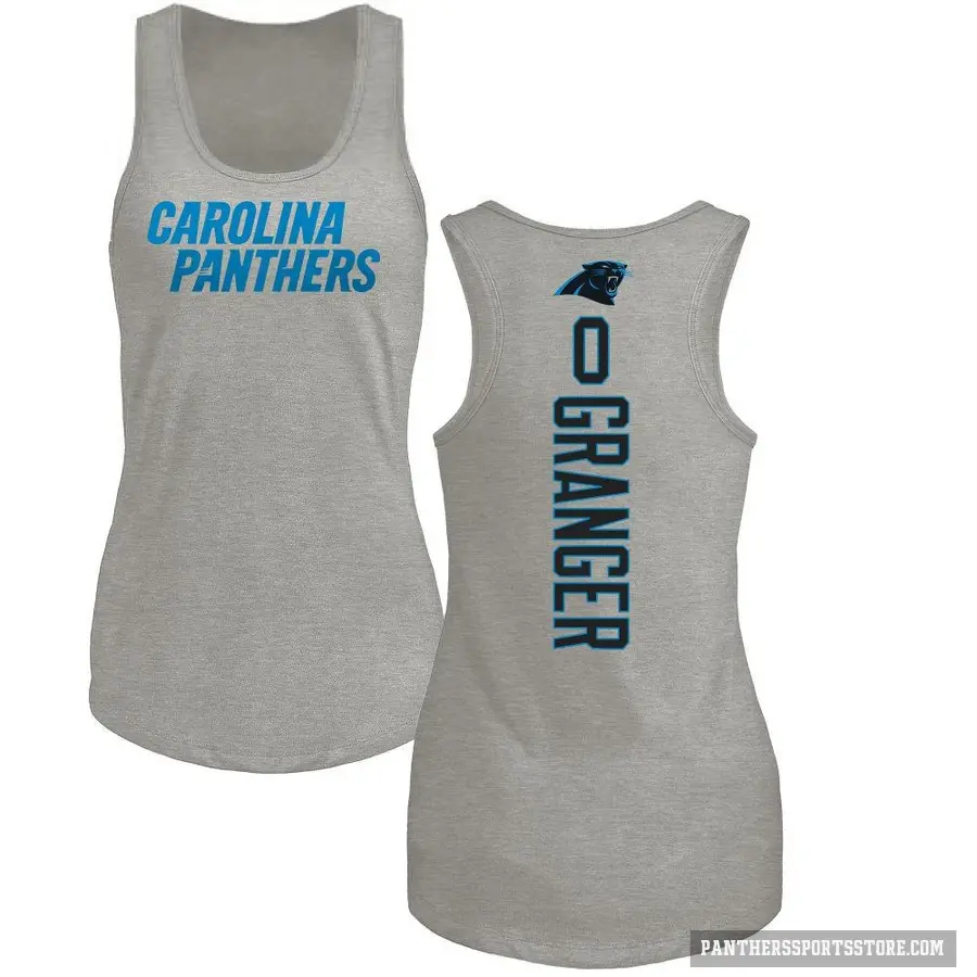 Women's ＃0 Colin Granger Carolina Panthers Ash Backer Tank Top