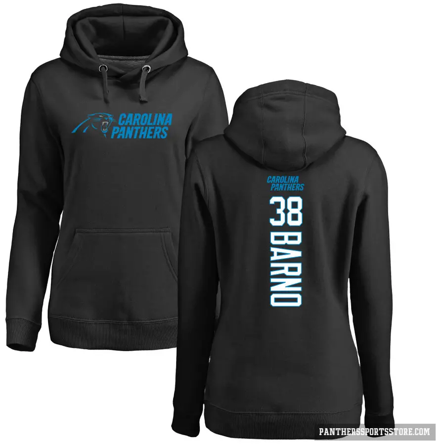 Women's ＃38 Amare Barno Carolina Panthers Black Pro Line Backer Pullover Hoodie