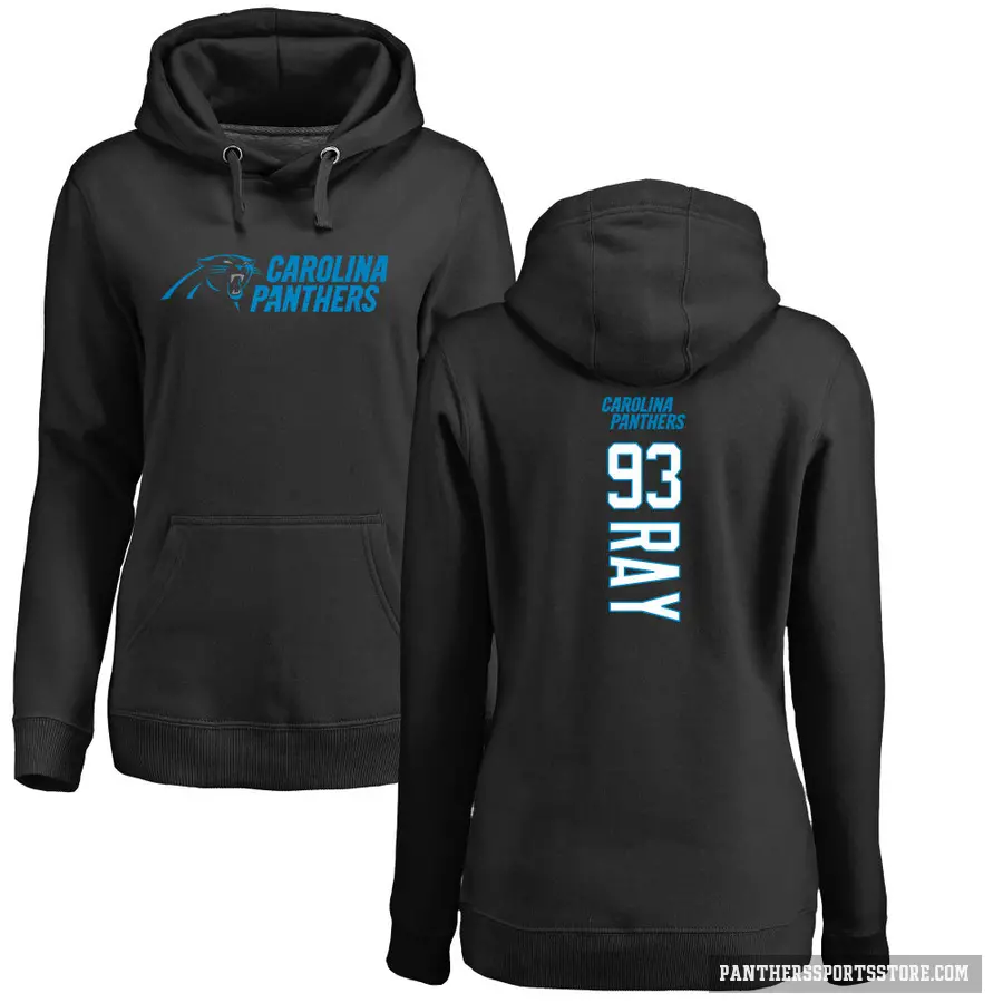 Women's ＃93 LaBryan Ray Carolina Panthers Black Pro Line Backer Pullover Hoodie
