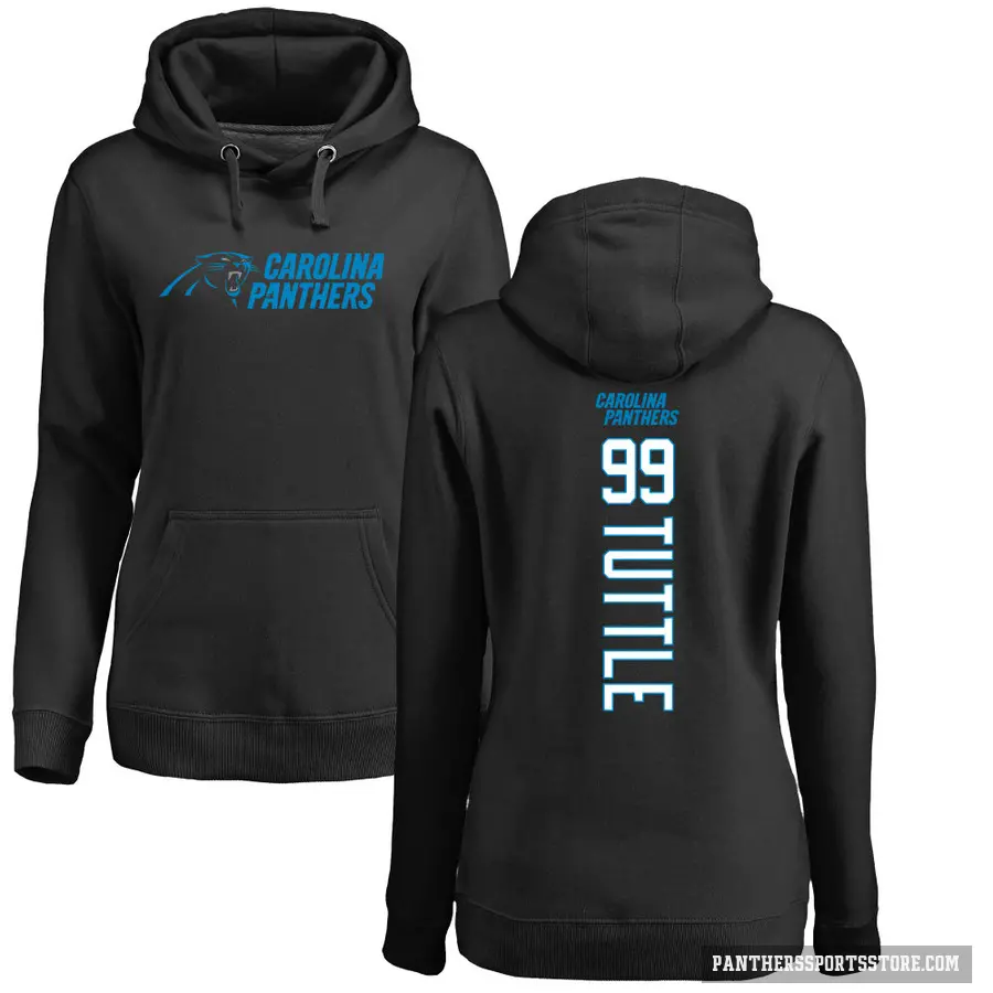 Women's ＃99 Shy Tuttle Carolina Panthers Black Pro Line Backer Pullover Hoodie