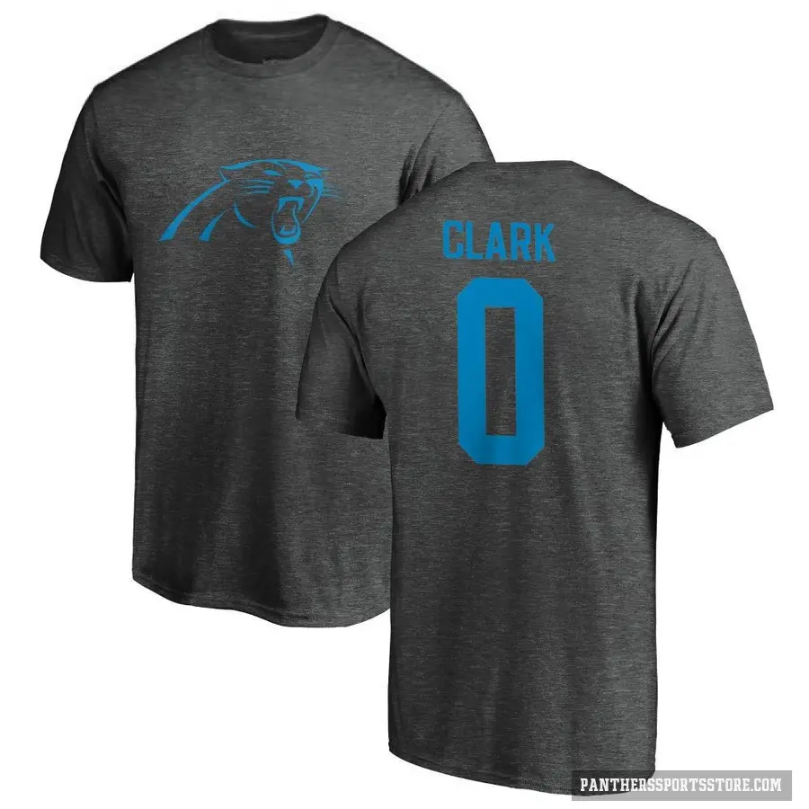 Youth ＃0 Jerrod Clark Carolina Panthers Ash One Color T-Shirt