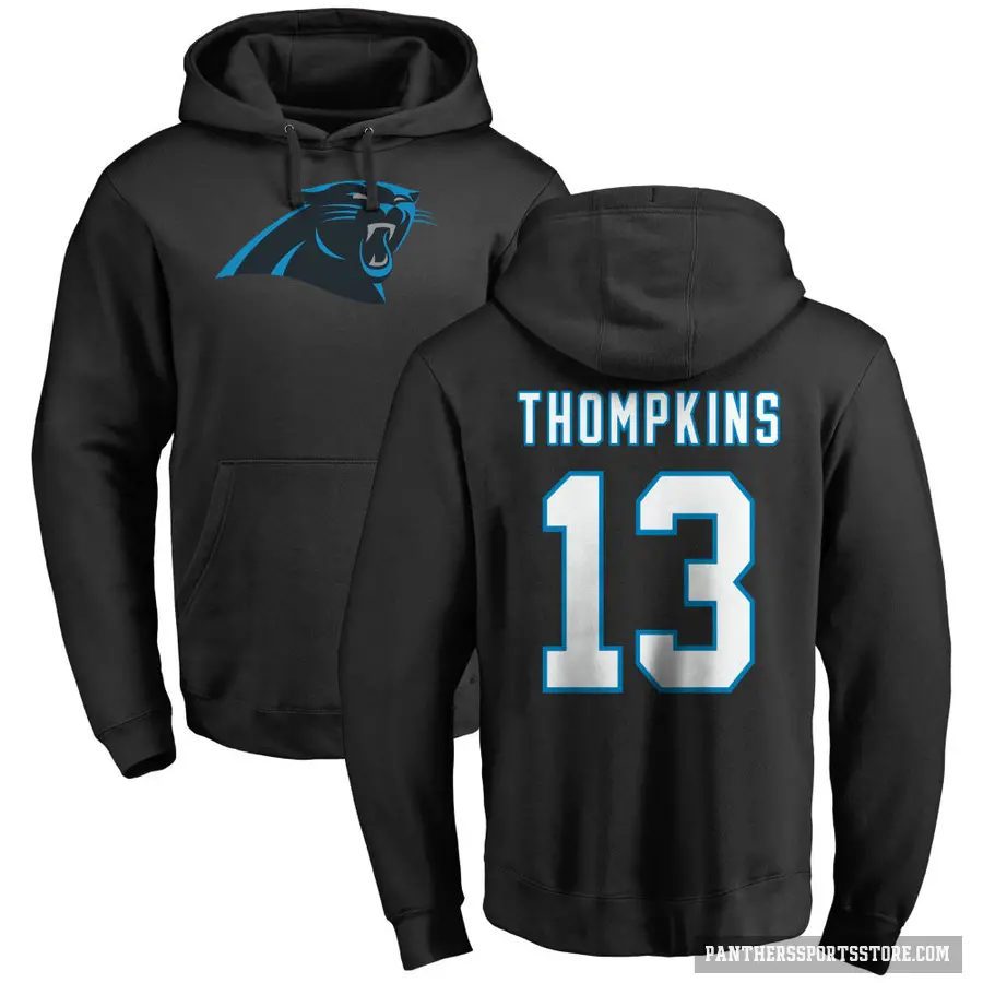 Youth ＃13 Deven Thompkins Carolina Panthers Black Pro Line Logo Pullover Hoodie
