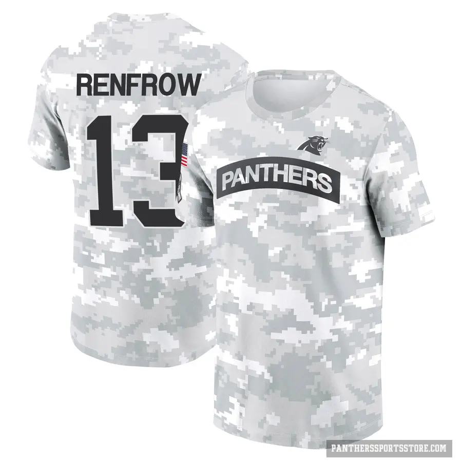 Youth ＃13 Hunter Renfrow Carolina Panthers Camo Arctic 2024 Salute to Service Performance T-Shirt