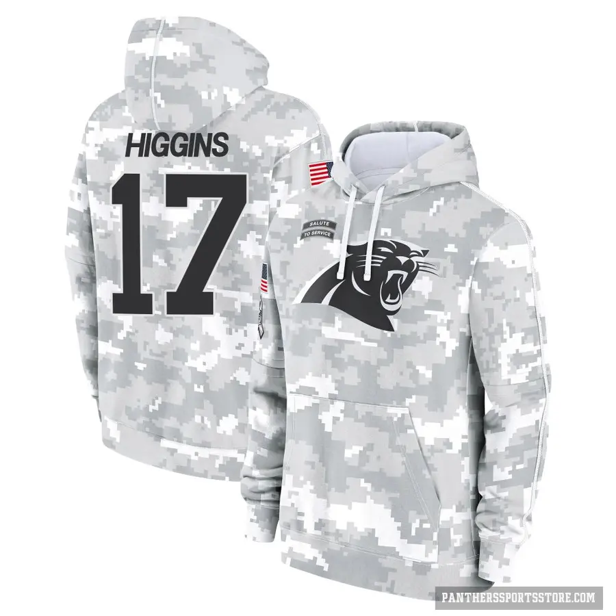 Youth ＃17 Rashard Higgins Carolina Panthers Arctic Camo 2024 Salute to Service Club Fleece Pullover Hoodie