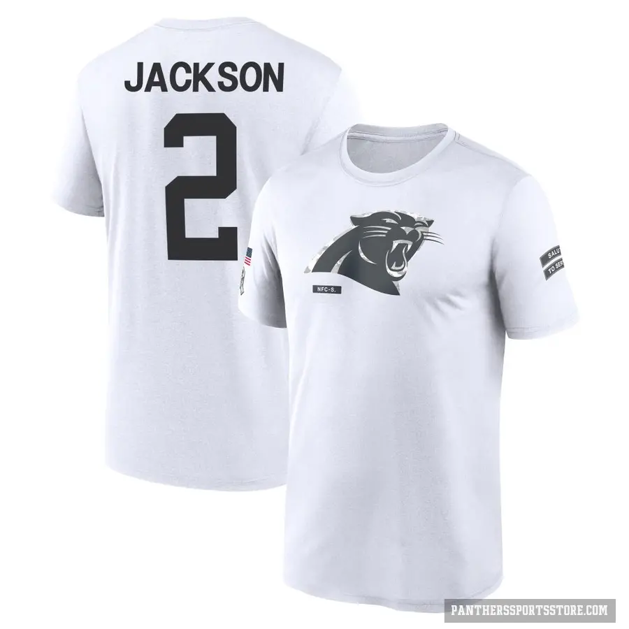 Youth ＃2 Michael Jackson Carolina Panthers White 2024 Salute to Service Performance T-Shirt