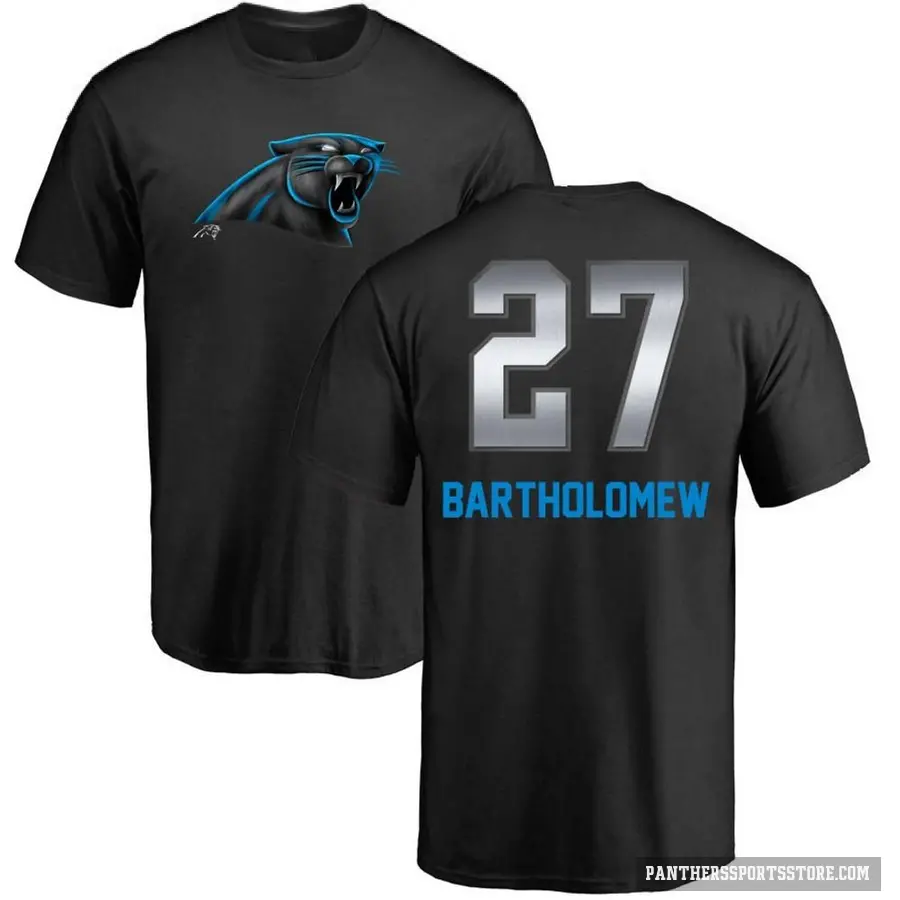 Youth ＃27 Shemar Bartholomew Carolina Panthers Black Midnight Mascot T-Shirt