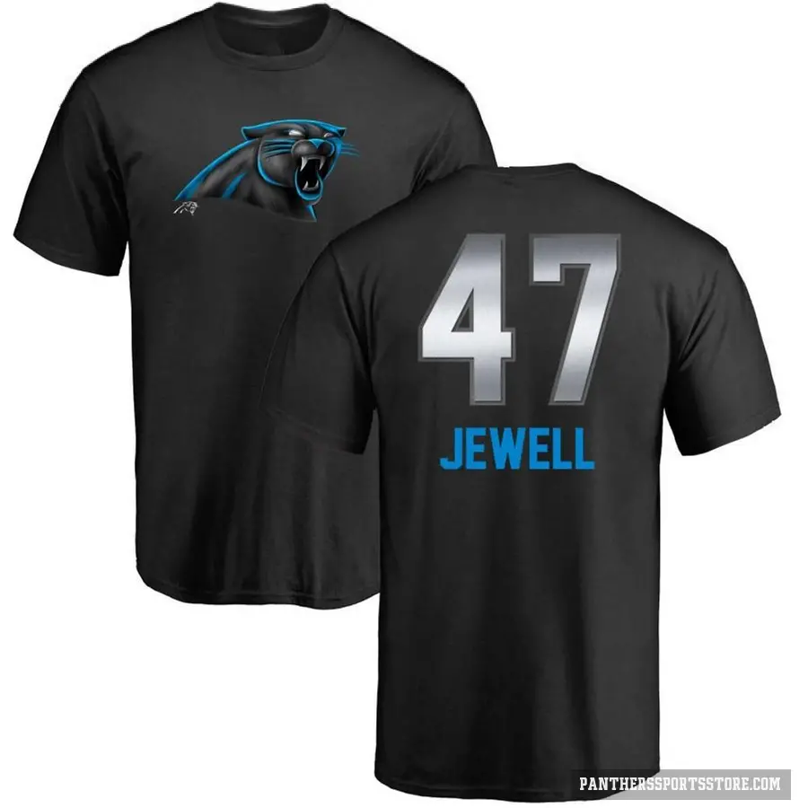 Youth ＃47 Josey Jewell Carolina Panthers Black Midnight Mascot T-Shirt
