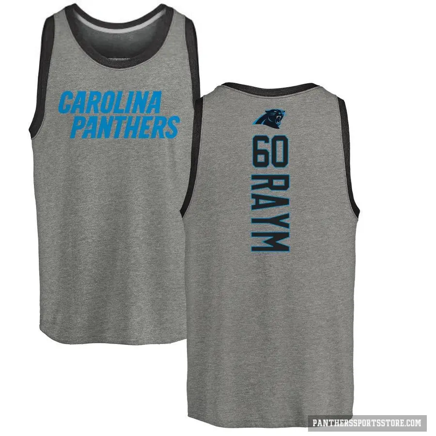 Youth ＃60 Andrew Raym Carolina Panthers Ash Backer Tank Top