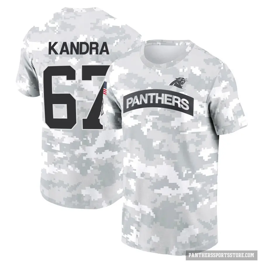 Youth ＃67 Luke Kandra Carolina Panthers Camo Arctic 2024 Salute to Service Performance T-Shirt