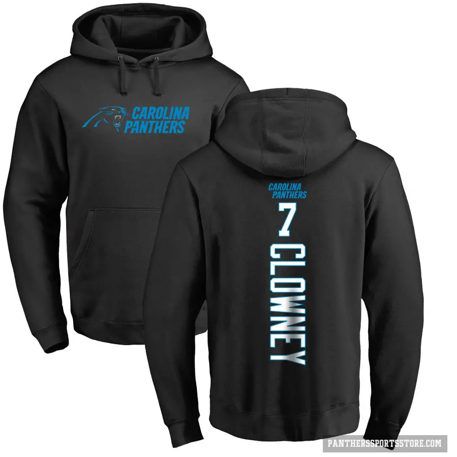 Youth ＃7 Jadeveon Clowney Carolina Panthers Black Pro Line Backer Pullover Hoodie
