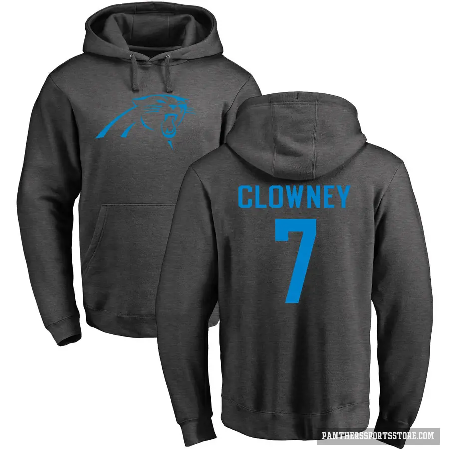 Youth ＃7 Jadeveon Clowney Carolina Panthers Pro Line by Branded Ash One Color Pullover Hoodie