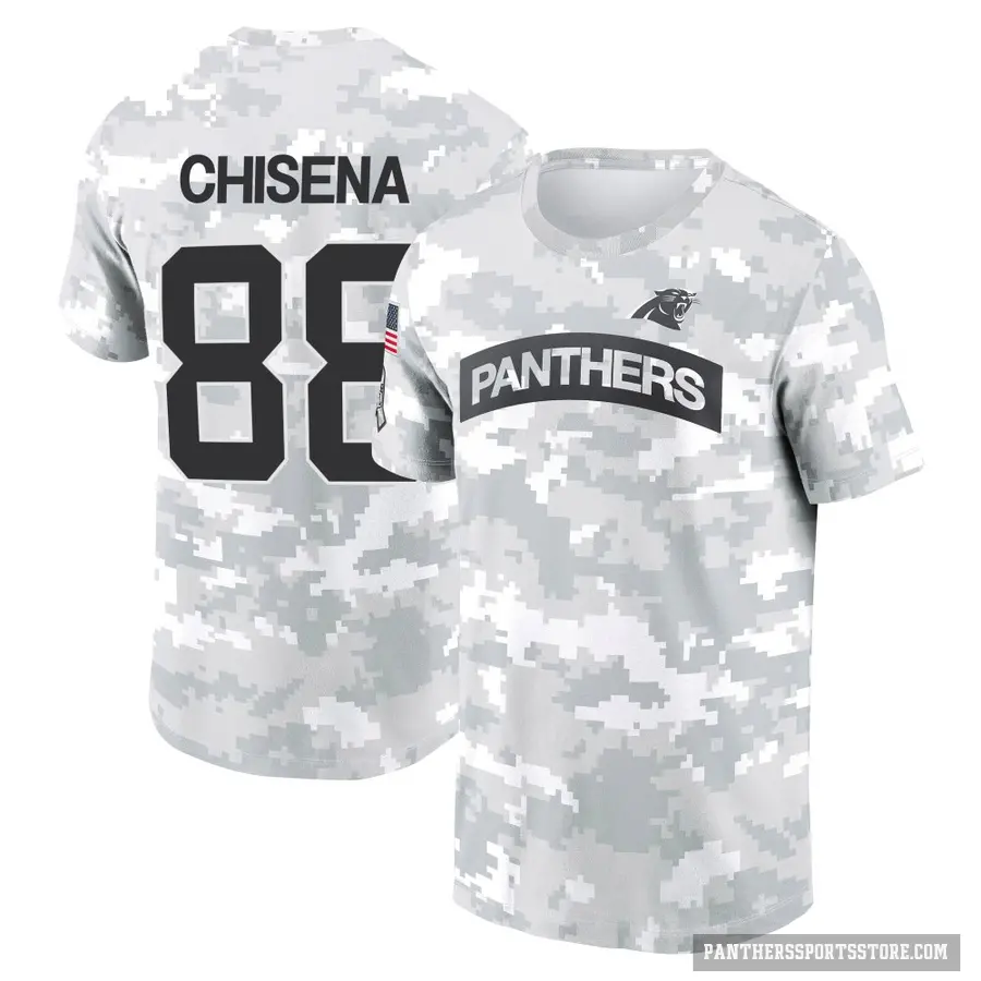 Youth ＃88 Dan Chisena Carolina Panthers Camo Arctic 2024 Salute to Service Performance T-Shirt